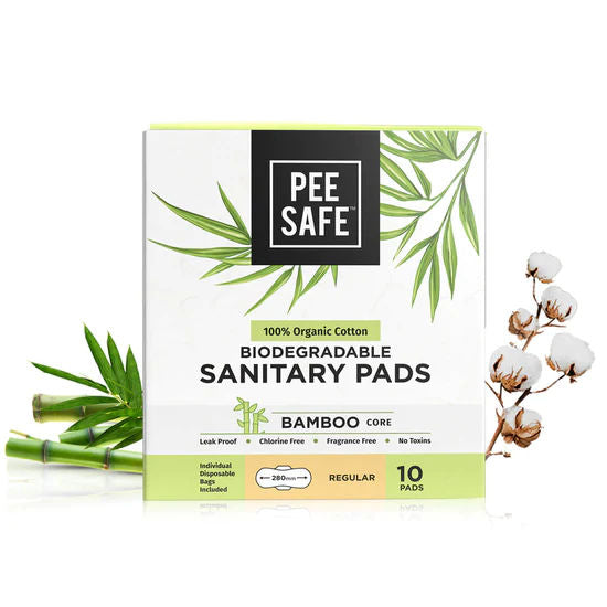 Pee Safe - Biodegradable Sanitary Pads Pack of 10 | Regular
