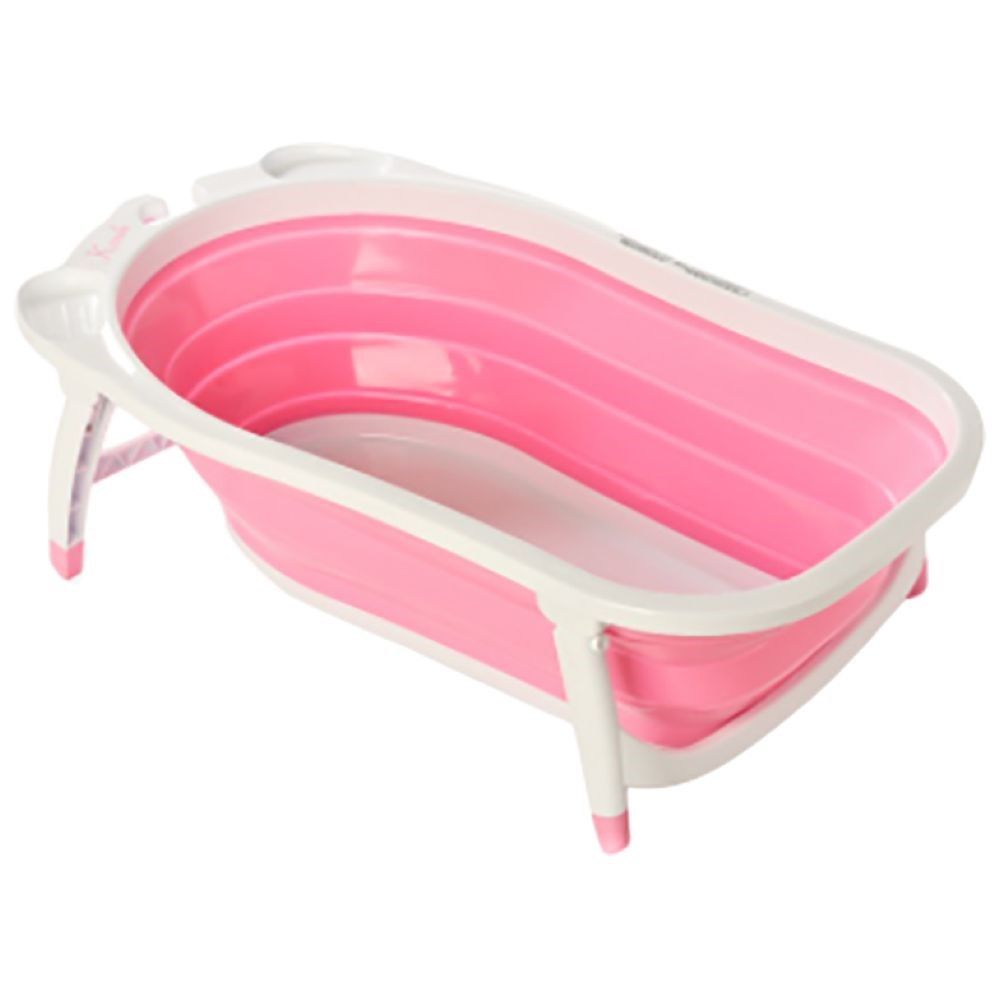 Pikkaboo - Baby Foldable Portable Non Slip Bath Tub | Pink