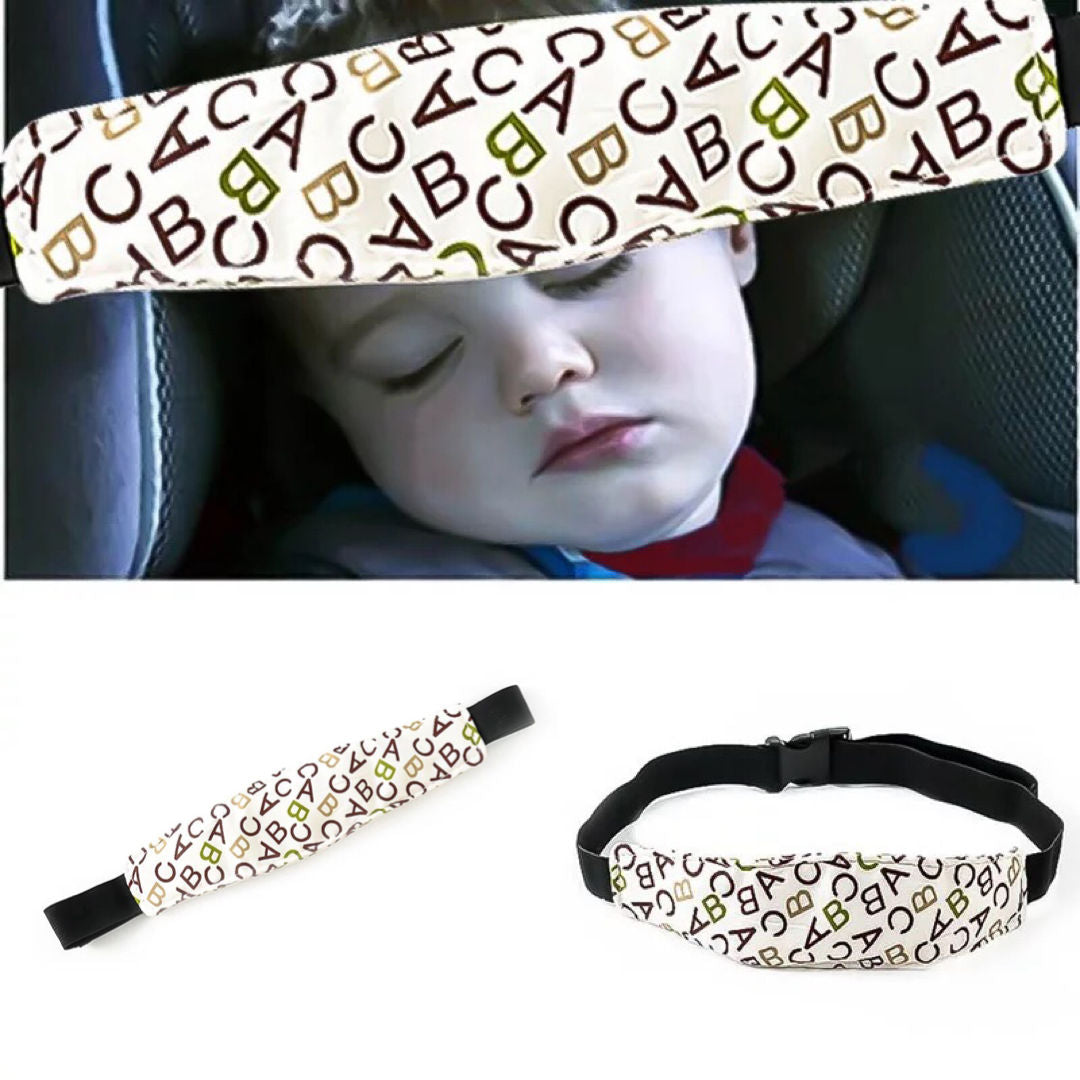 Pikkaboo - Napsafe Car Head Support | Brown Alphabet
