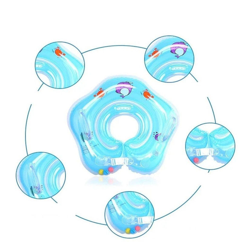 Pikkaboo - swimsafe Infant Neck Floater Blue with Inflator