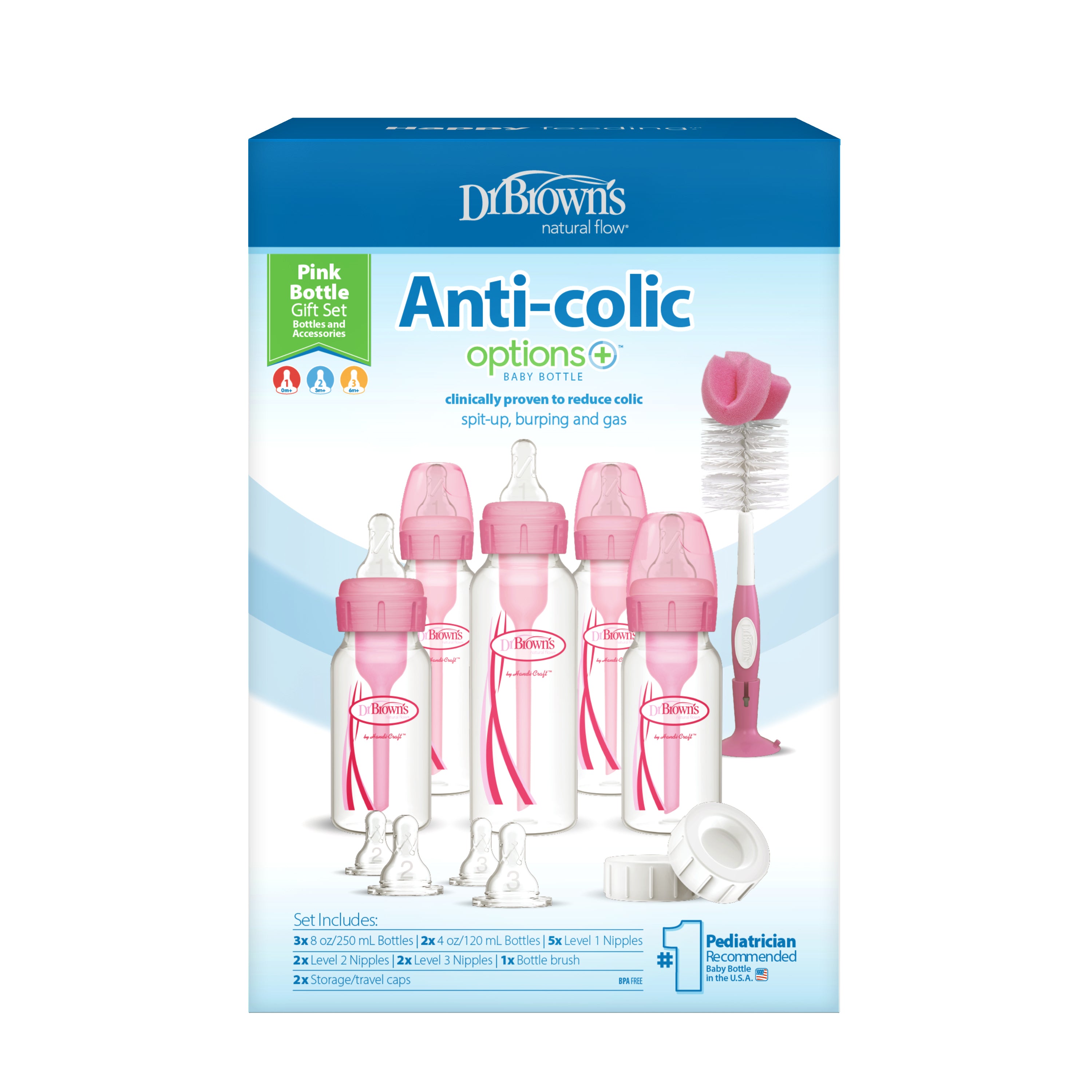 PP Narrow Anti-Colic Options+ Baby Bottle, Gift Set
