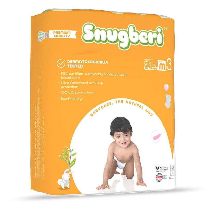 Snugberi Eco Friendly Diapers | Size 3 | Medium | 6 - 9 Kg