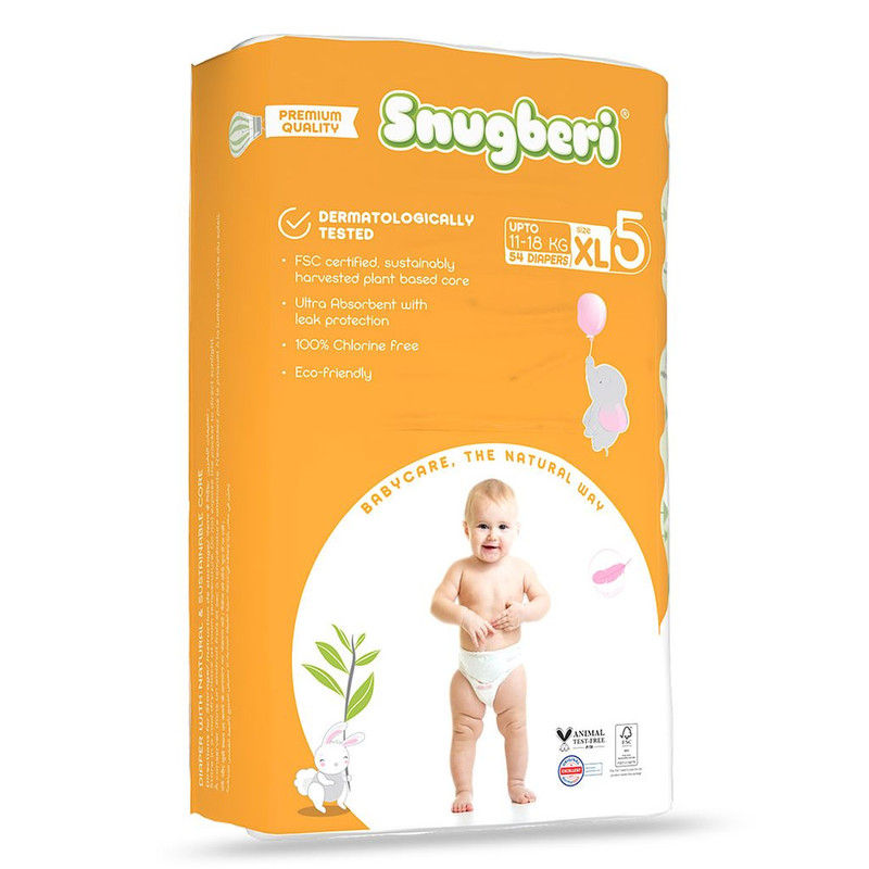 Snugberi Premium Eco Friendly Diapers | Size 5 | X Large | 11 - 18Kg