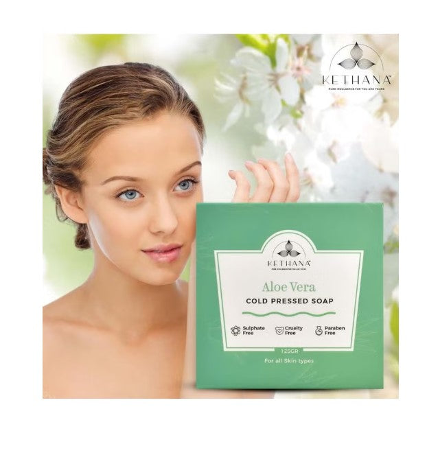 Kethana - Aloevera Gentle Cleansing  Bar | Cold Pressed Soap| 125 gms