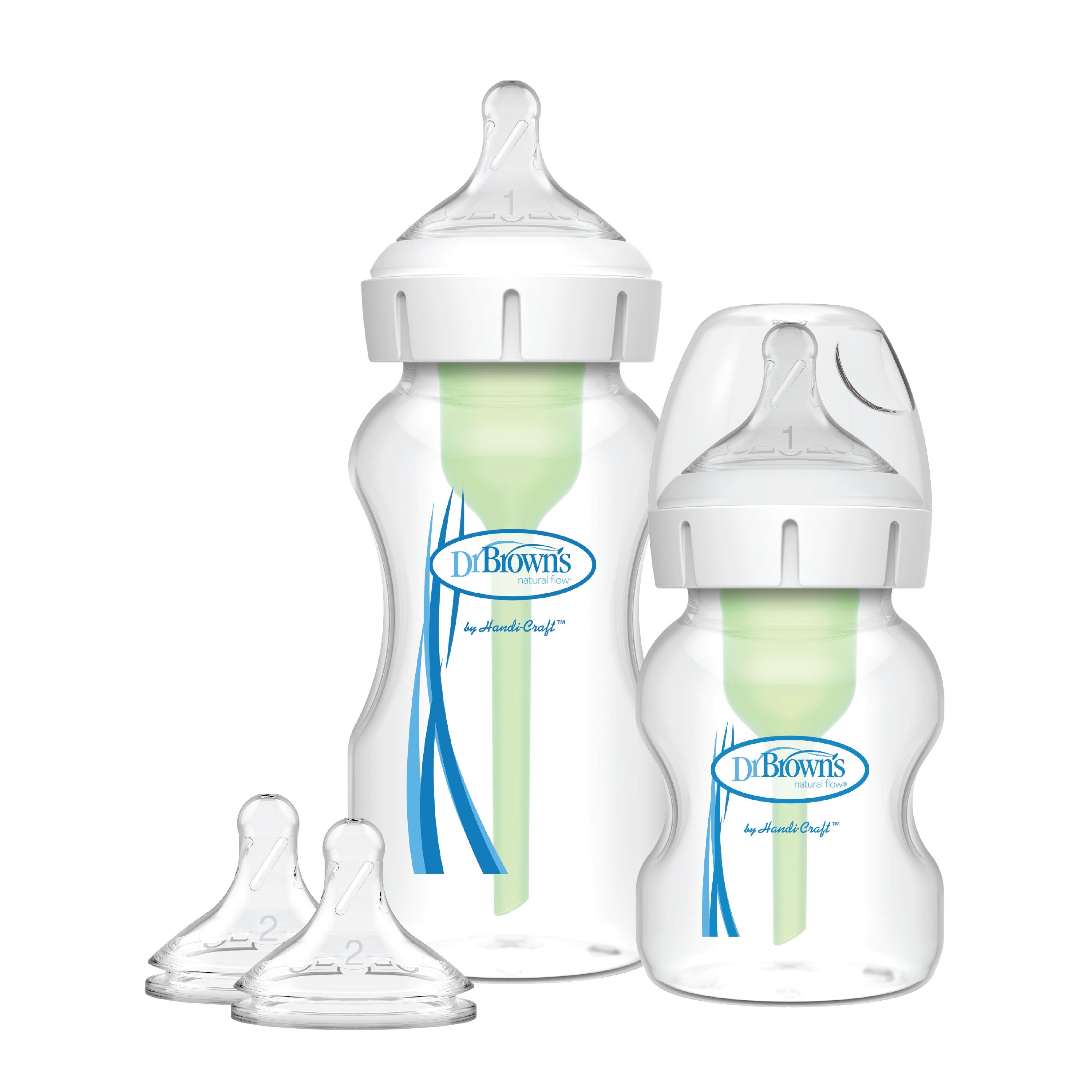 PP W-N Options+ Bottle Sampler Kit (1x270 ml & 1x150 ml bottles, 2xL2 nipples, 1 cleaning brush)