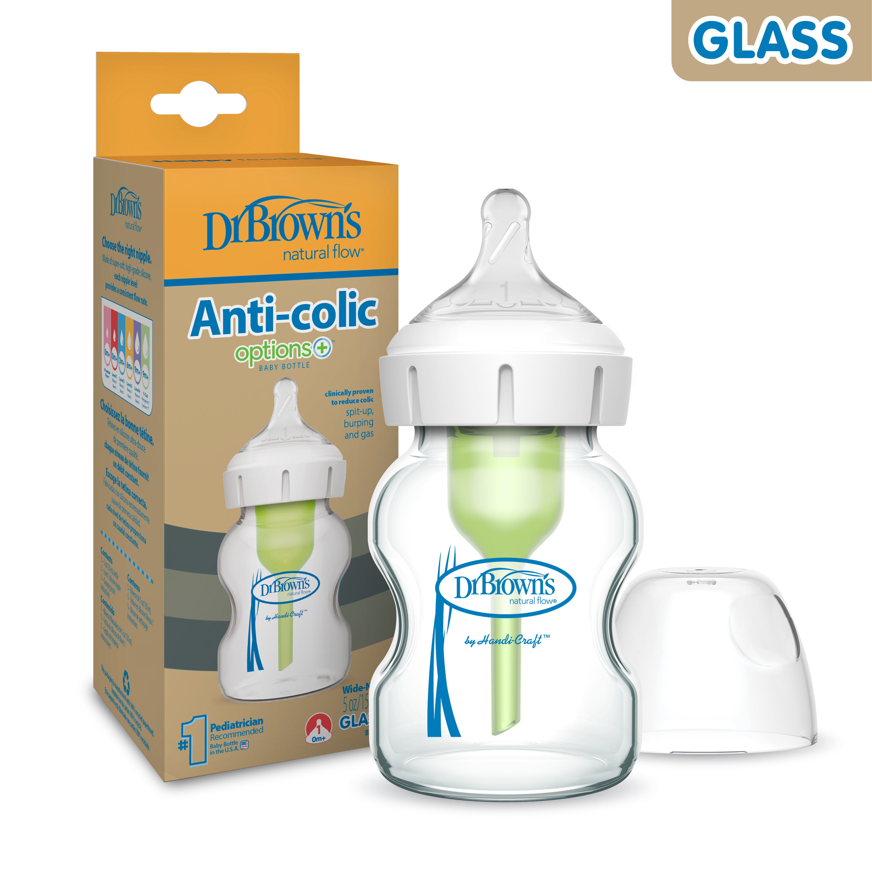 5 oz/150 ml Glass W-N Options+ Bottle, 1-Pack