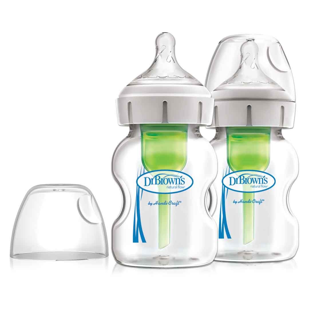 Dr Browns - 5 oz|150 ml Glass Wide Neck Options + Bottle- 2 - pack
