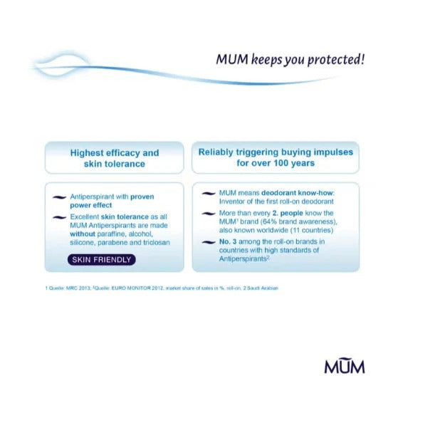 Mum - Deodrant Roll on Men | Classic | 75 ML